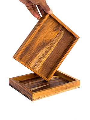 Solid Teak Wood Trays